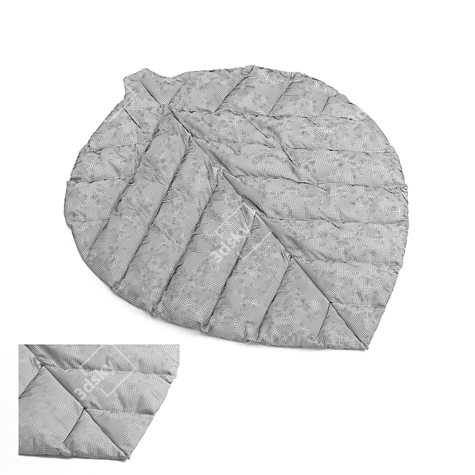  Modern Leaf Design Rug 3D model image 2