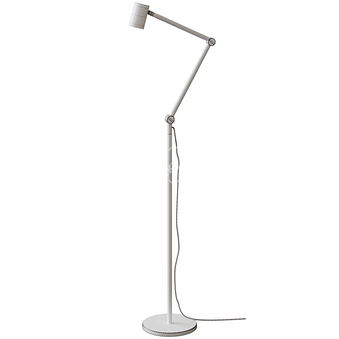 Modern Anthracite Floor/Reading Lamp 3D model image 2