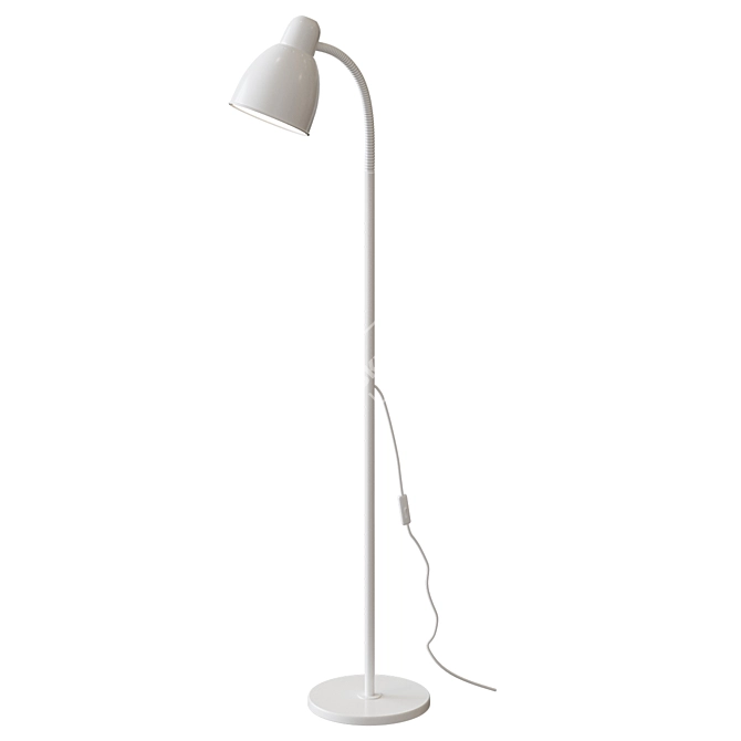 Modern White Floor Lamp 3D model image 1