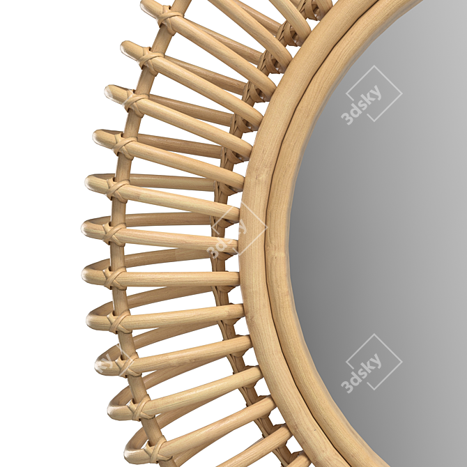 Rattan Tarsile Mirror: Elegant Decor for Your Space 3D model image 3