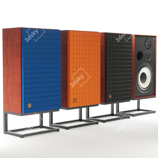 Ultra Bass Stand Speakers 3D model image 5