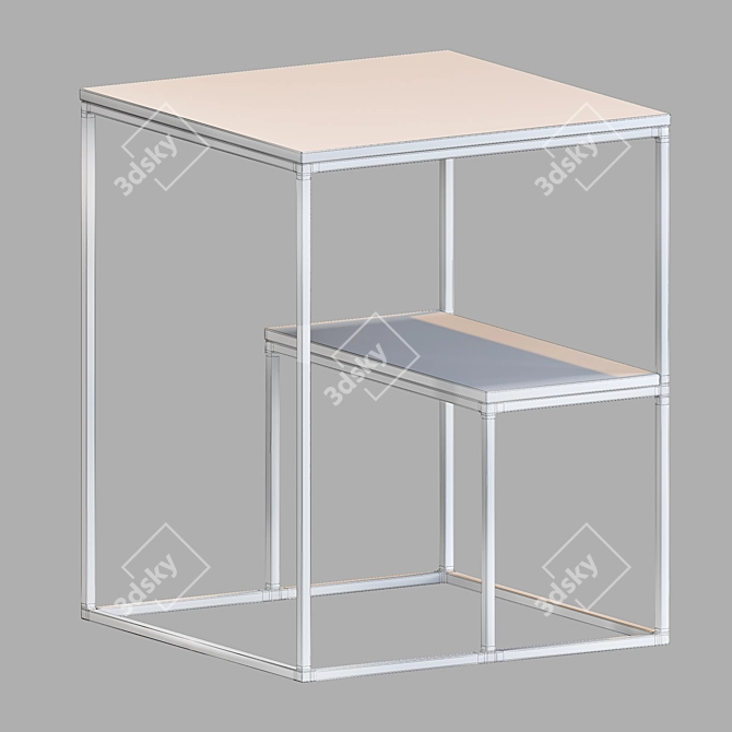 Sleek Modern Table TV Stand 3D model image 2