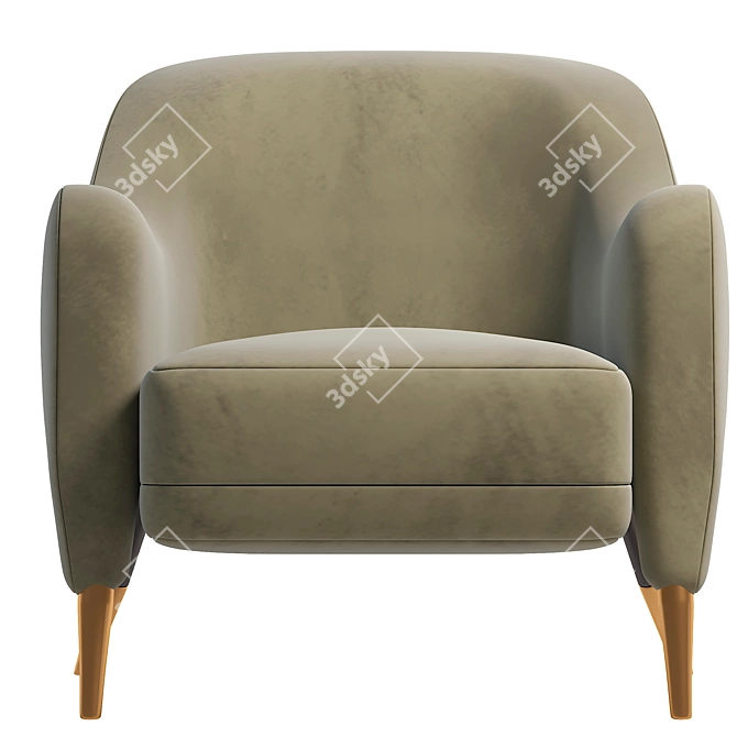 Modern Armchair: 3D Max, Corona Render, Lowpoly 3D model image 2