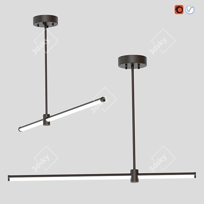 Title: Budget Office Lamp - Stylish and Affordable! 3D model image 2