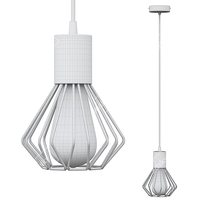 Sleek Loft Pendant Lamp 3D model image 2