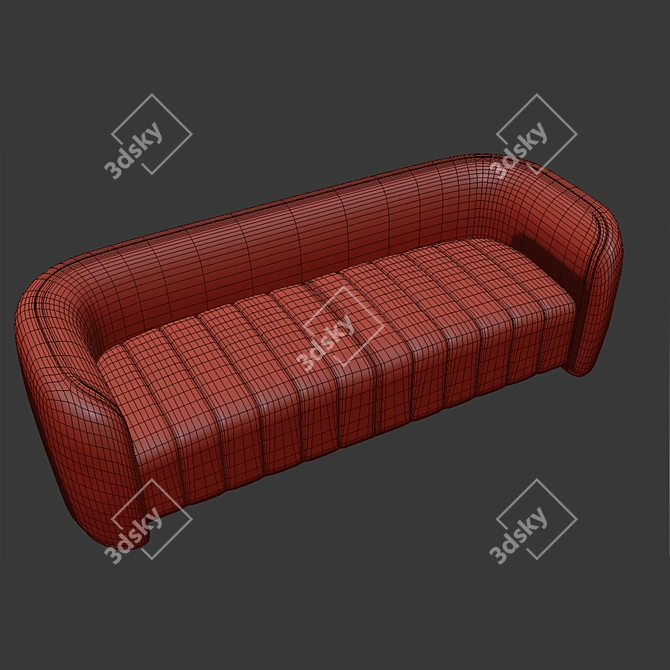 Cozy Seating Solution: Multi-Person Sofa 3D model image 2