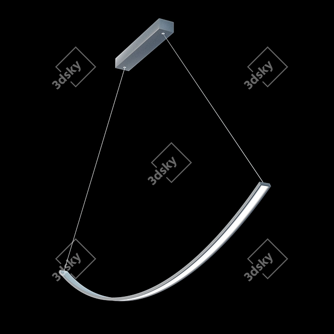 Sleek and Stylish LED Chandelier 3D model image 4