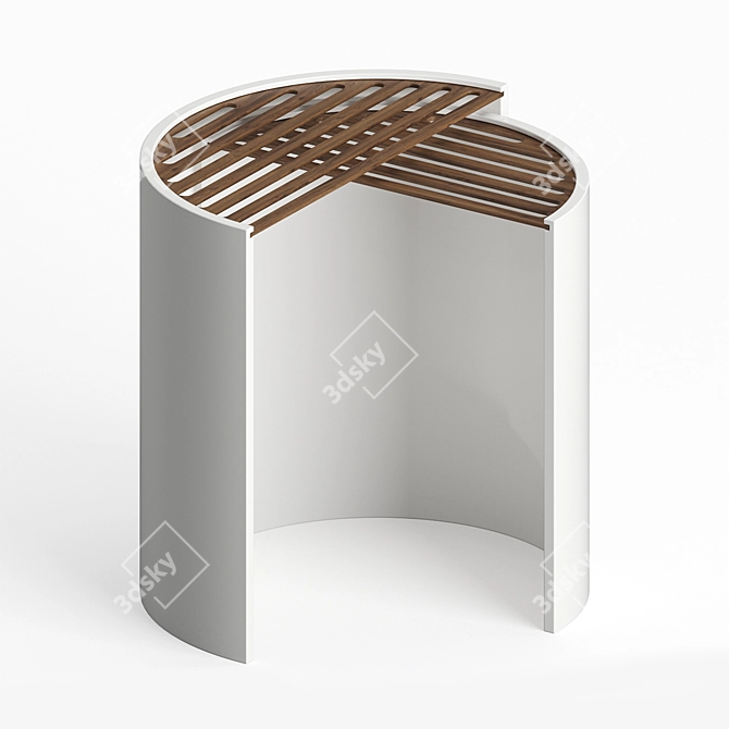 Contour Nesting Side Tables with Glass Tops 3D model image 1