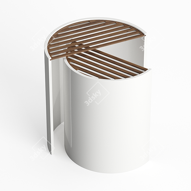 Contour Nesting Side Tables with Glass Tops 3D model image 4