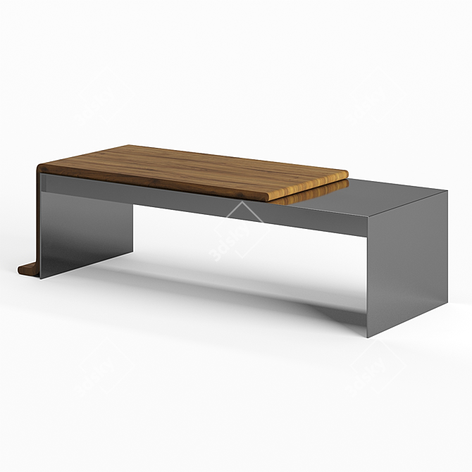 Bower Melt Coffee Table: Sleek Elegance 3D model image 1