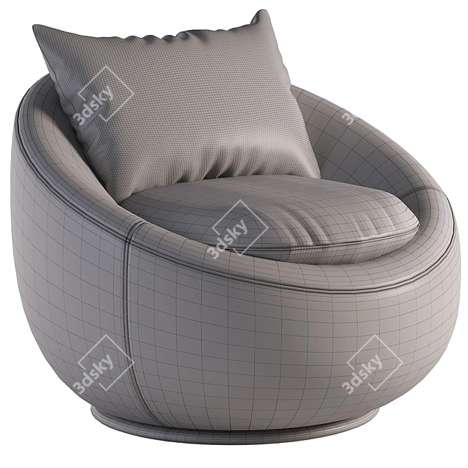 Modern Armchair: 3D Model, Lowpoly, Textured 3D model image 5