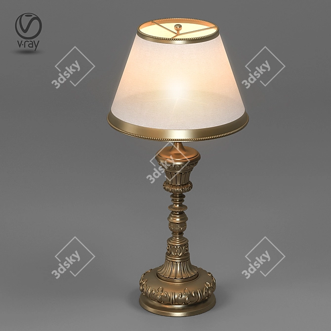 Versatile Fabric Metal Lamp 3D model image 1