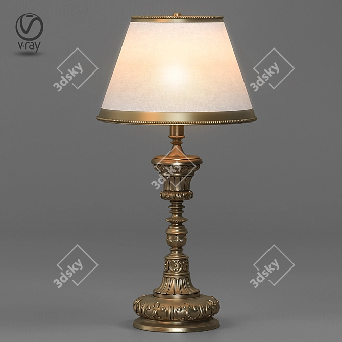 Versatile Fabric Metal Lamp 3D model image 2