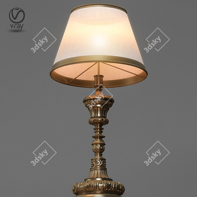 Versatile Fabric Metal Lamp 3D model image 3