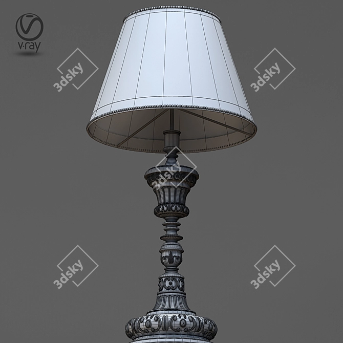 Versatile Fabric Metal Lamp 3D model image 4