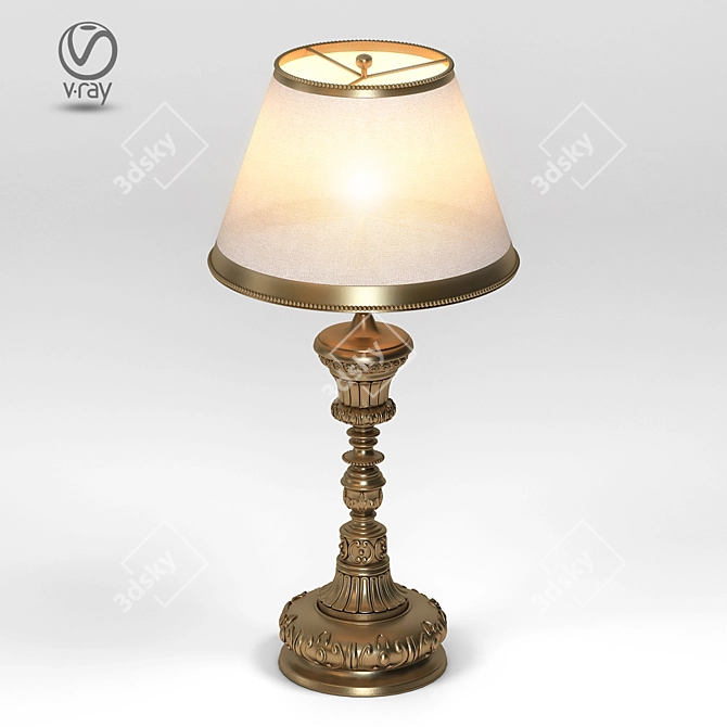 Versatile Fabric Metal Lamp 3D model image 10