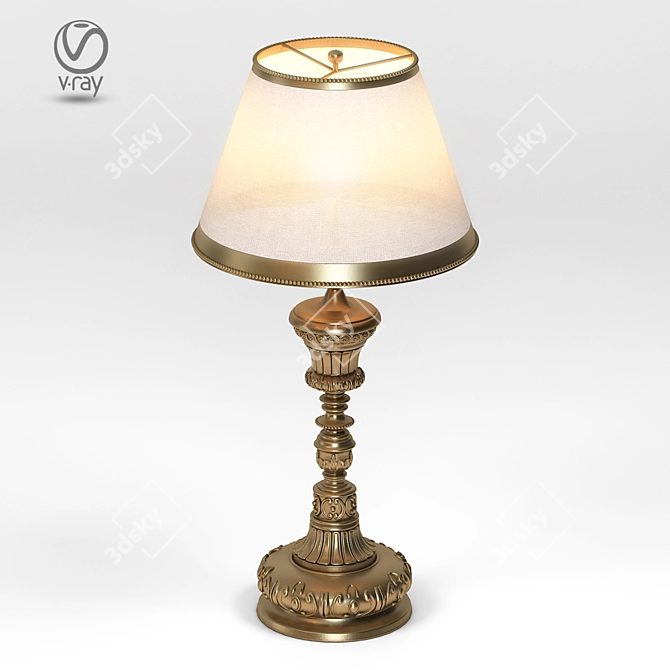 Versatile Fabric Metal Lamp 3D model image 11