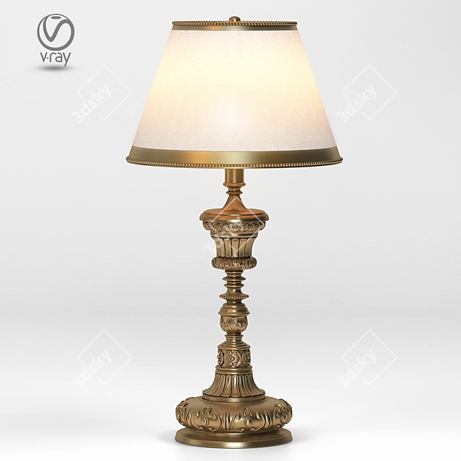 Versatile Fabric Metal Lamp 3D model image 12