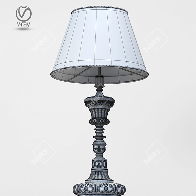 Versatile Fabric Metal Lamp 3D model image 14