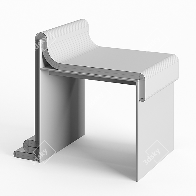 Marble & Concrete Melt Chair: Limited Edition 3D model image 4