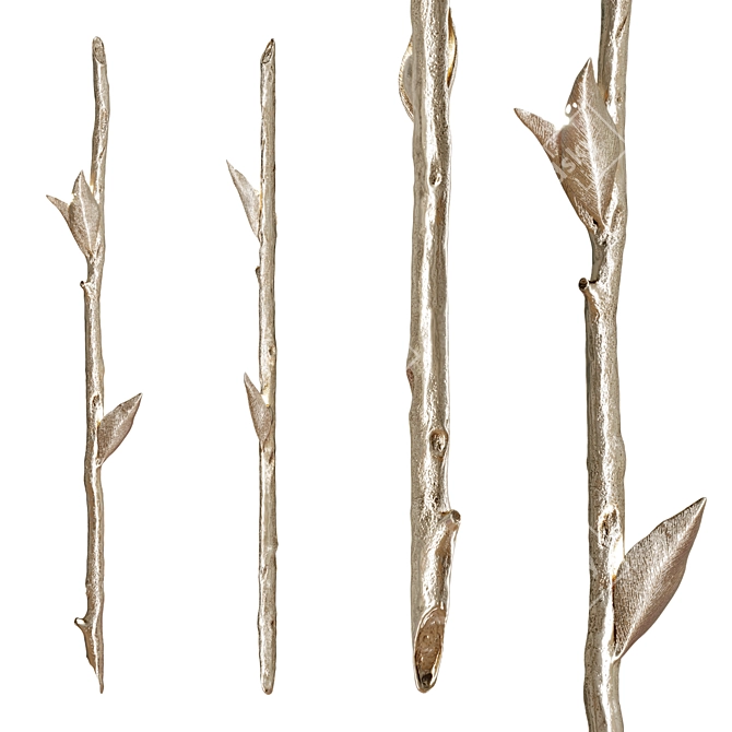 Elegant Twig Wall Lamp 3D model image 1