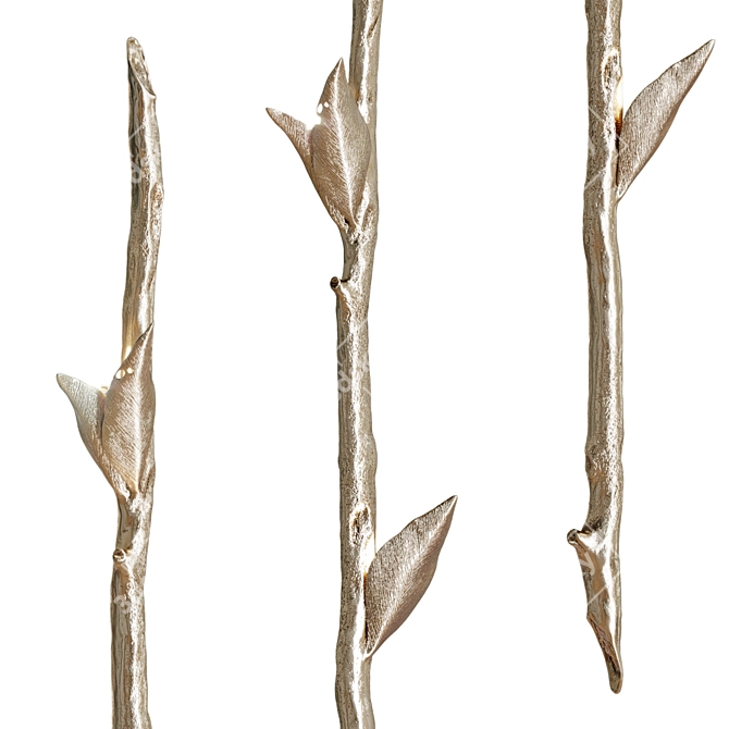 Elegant Twig Wall Lamp 3D model image 2