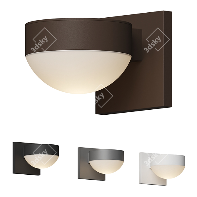 Reals Outdoor Downlight - Elegant, Textured Finish 3D model image 1