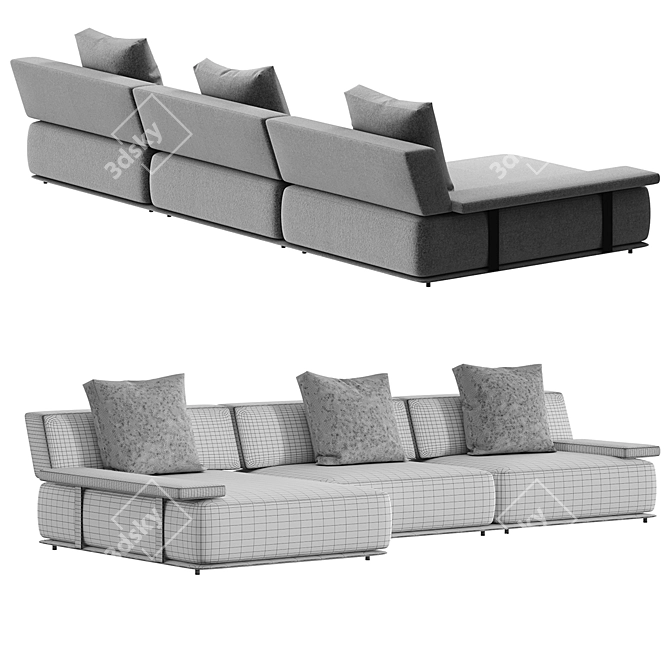Elegant Olta Sofa: Stylish Comfort 3D model image 2