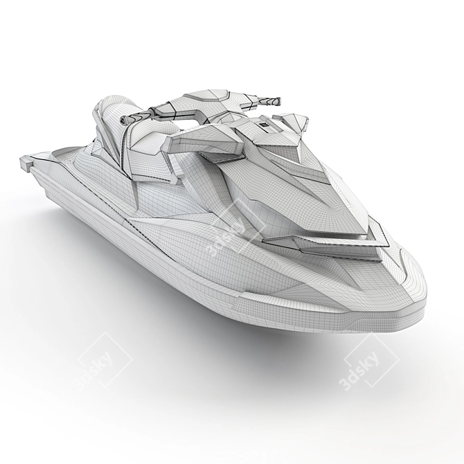 Powerful Hydrocycle Sea Doo GTR 3D model image 5