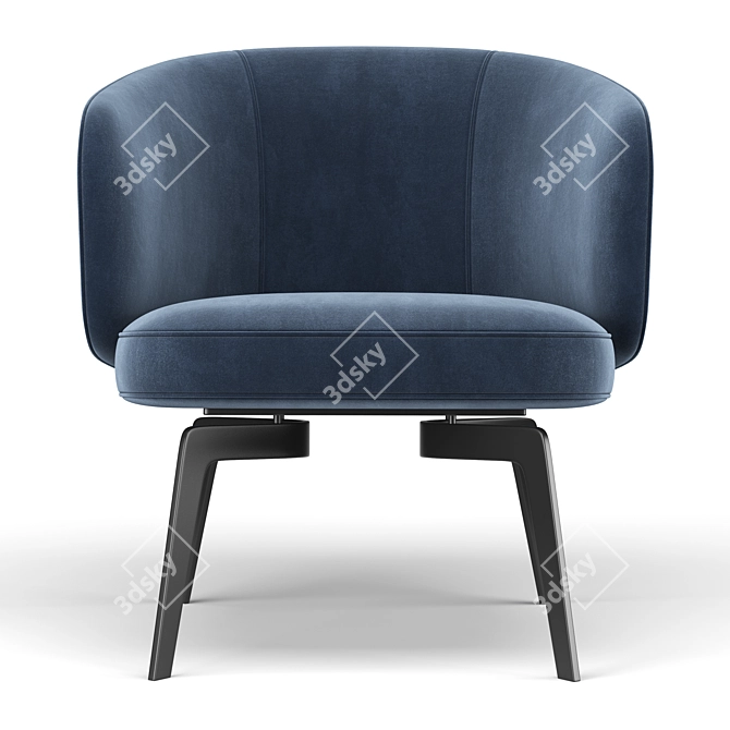 Sleek Bece Armchair: Contemporary Elegance by Lema 3D model image 3