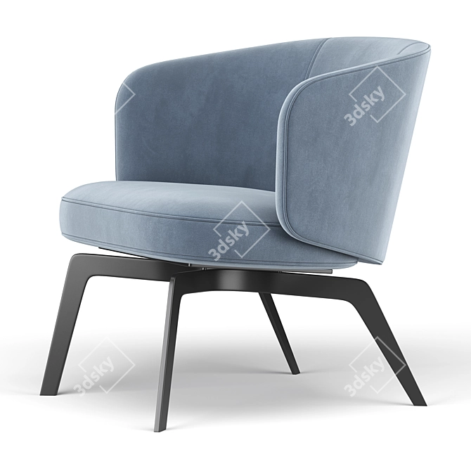 Sleek Bece Armchair: Contemporary Elegance by Lema 3D model image 4