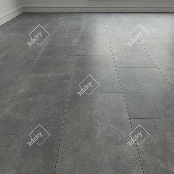 Elegant Porcelain Stoneware Tile 3D model image 1