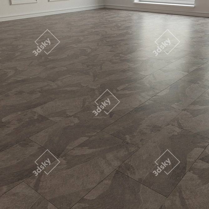 Impress Mustang Slate Porcelain Tile 3D model image 2