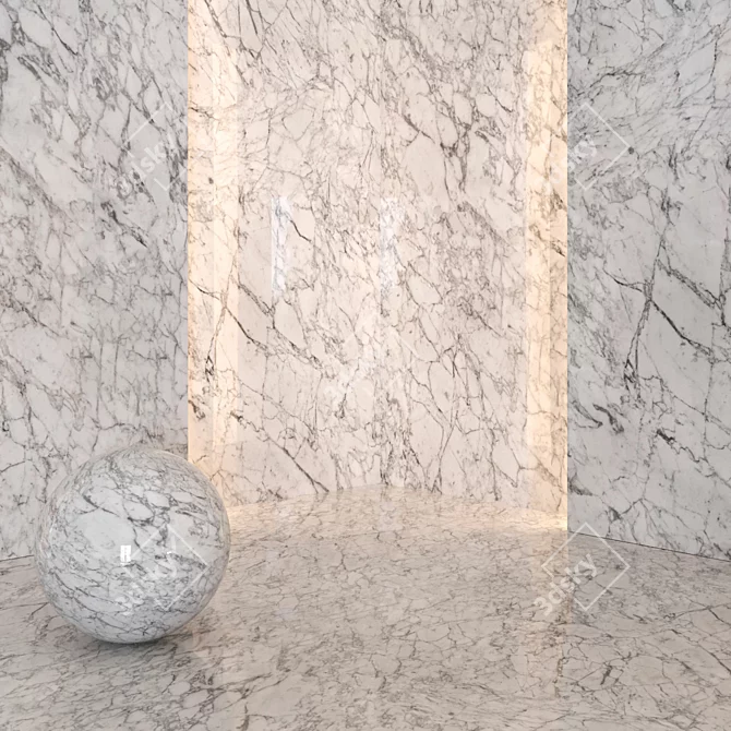 Elegant White Marble №3 3D model image 2