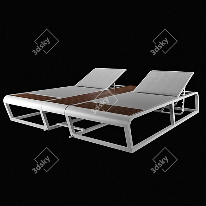 Luxury Reclining Chaise Lounge 3D model image 5