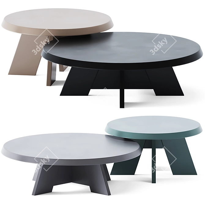 Minimalist Piet Boon Coffee Tables 3D model image 1