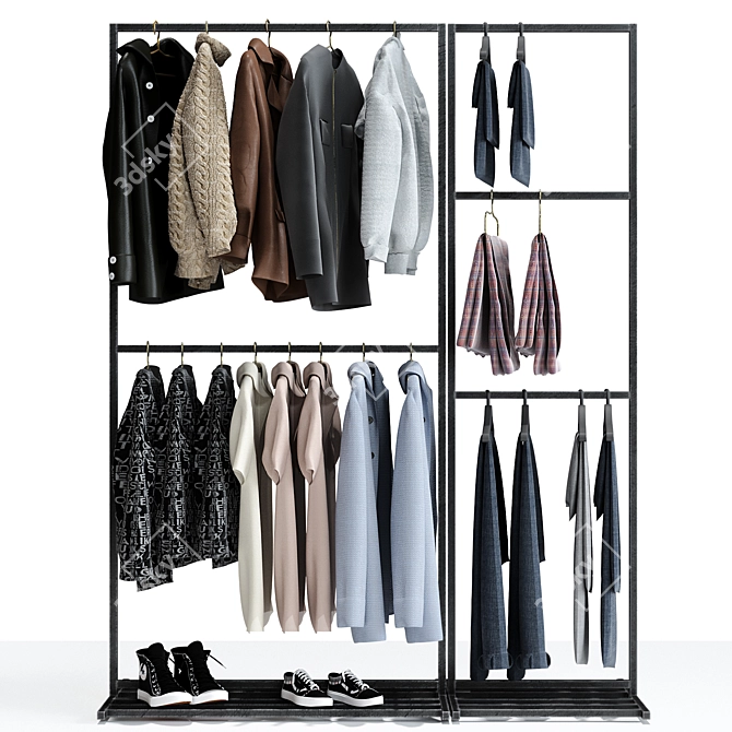 Sleek Store Hanger: Durable and Stylish 3D model image 1