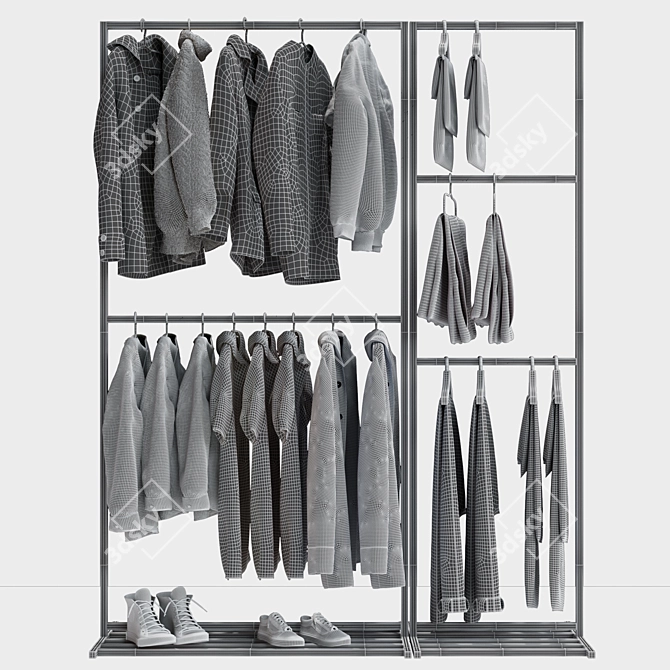 Sleek Store Hanger: Durable and Stylish 3D model image 4