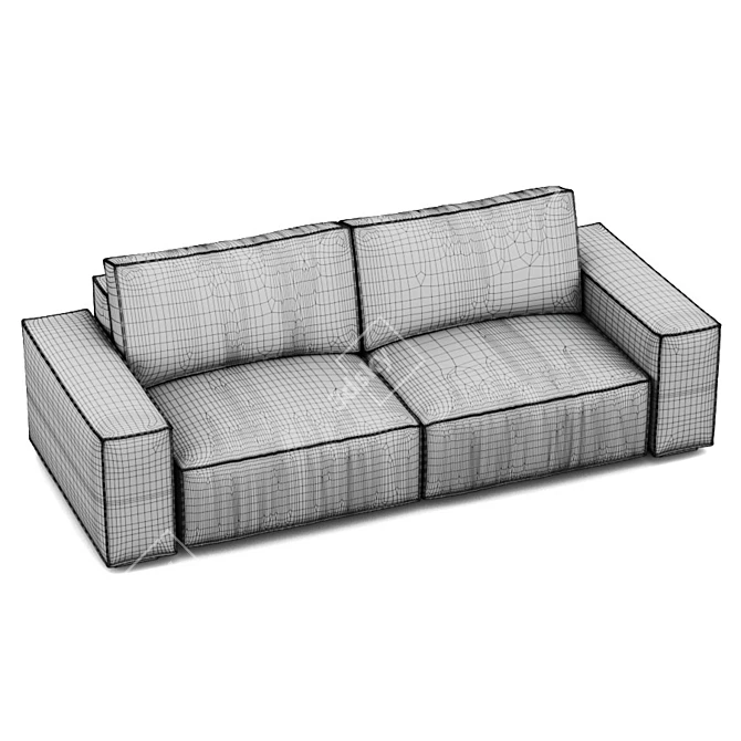 Premium Quality Milan Sofa: Customizable and Eco-Friendly 3D model image 4