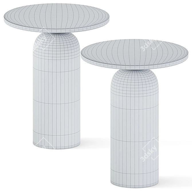 Elegant Martini Side Table 3D model image 3