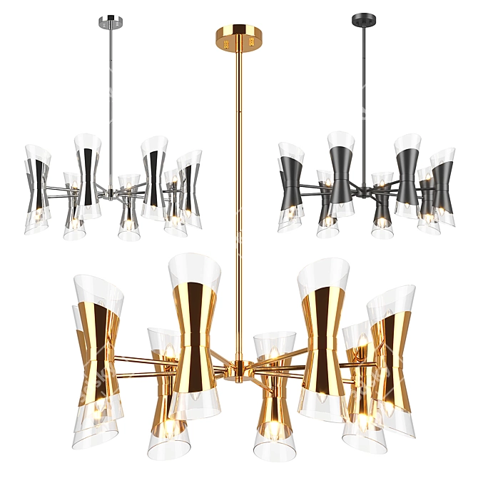 81716x Strato Lightstar Chandelier 3D model image 1