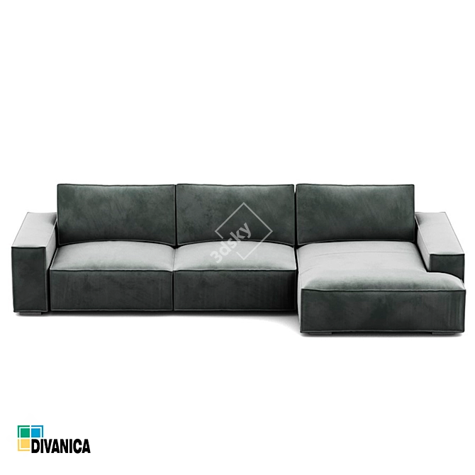 Milan Premium Corner Sofa 3D model image 2