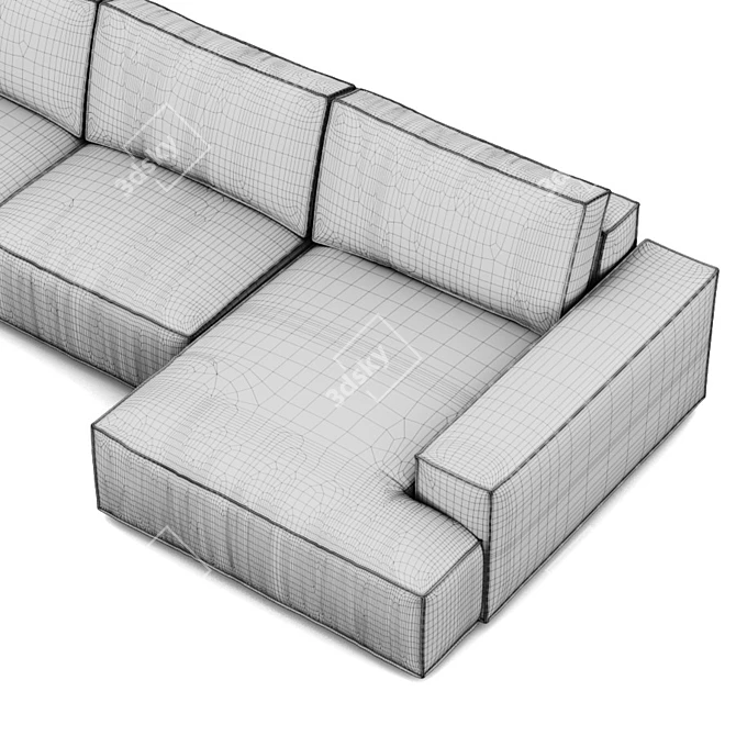 Milan Premium Corner Sofa 3D model image 5