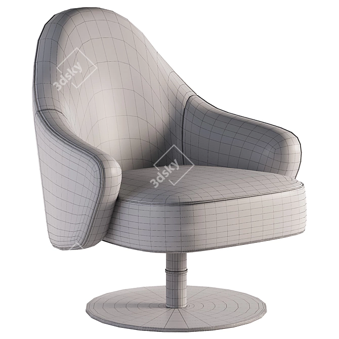 Modern Armchair: High-Quality 3D Model 3D model image 4