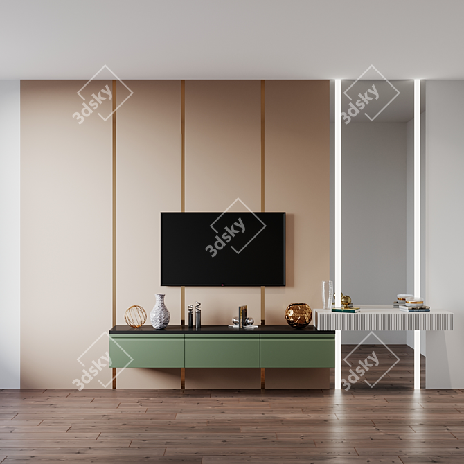 Title: Elegant TV Set 177 3D model image 1