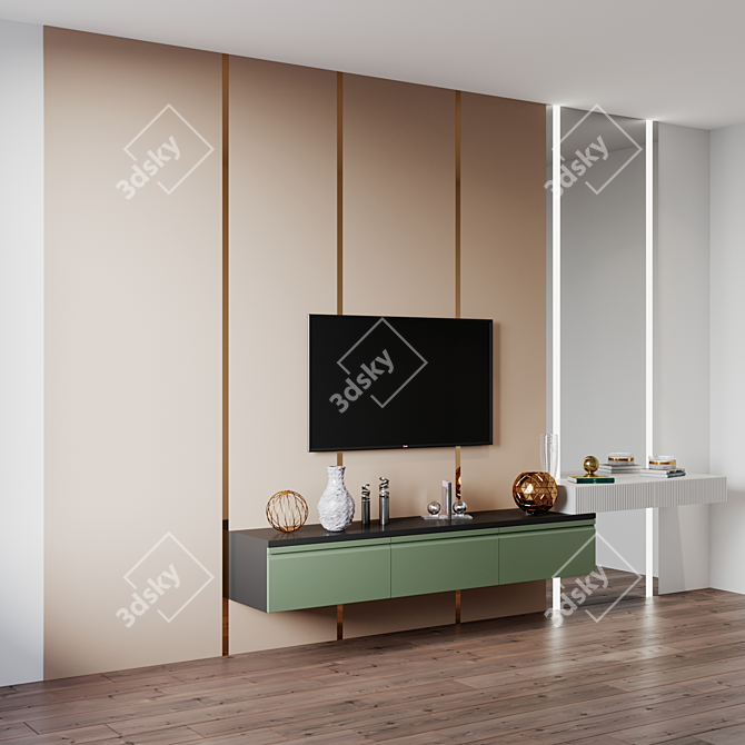 Title: Elegant TV Set 177 3D model image 2