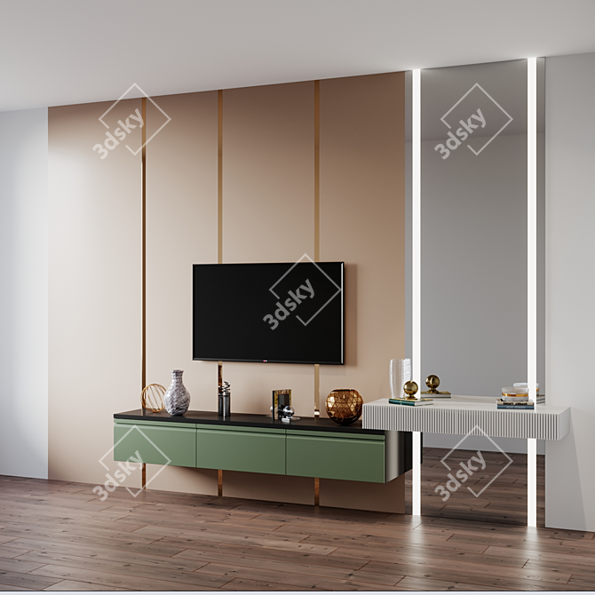 Title: Elegant TV Set 177 3D model image 3