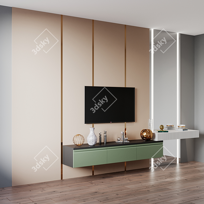 Title: Elegant TV Set 177 3D model image 7