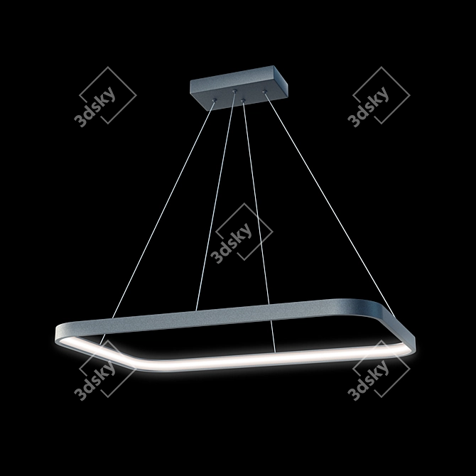 Sleek Modern Chandelier for Healthy Lighting 3D model image 4