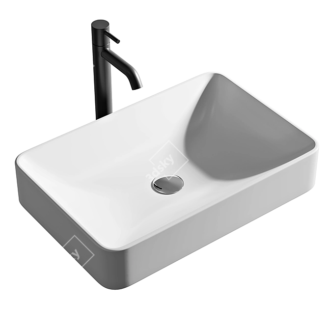 Elegant Jacob Delafon VOX Washbasins 3D model image 2
